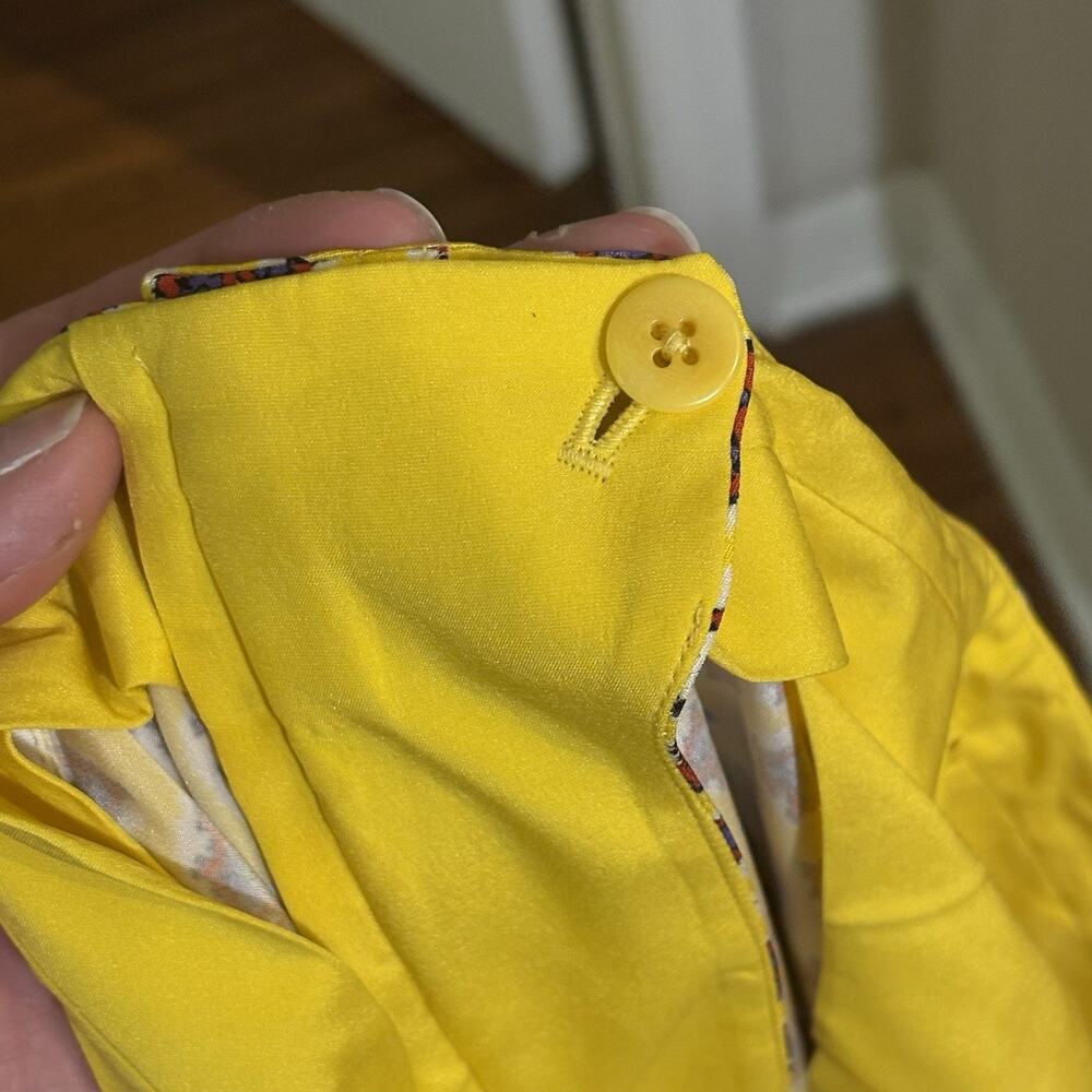 Ralph Lauren Collection Simone Pleated Mulberry Silk Pants 6 Yellow Purple Label - Picture 6 of 11